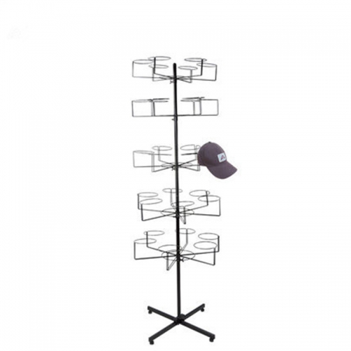 Floor Multiple Black Hat Display Rack