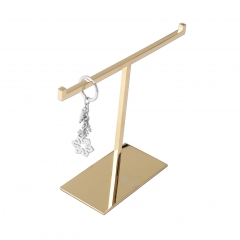 Polished Gold T-Bar Jewelry Display Stand