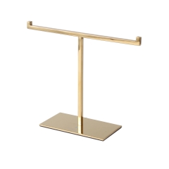 Polished Gold T-Bar Jewelry Display Stand