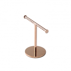 Polished Rose Gold T-Bar Bracelet Stand