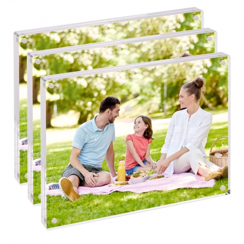 Triplex Magnetic Acrylic Photo Frames - Showcase Your Memories in Style